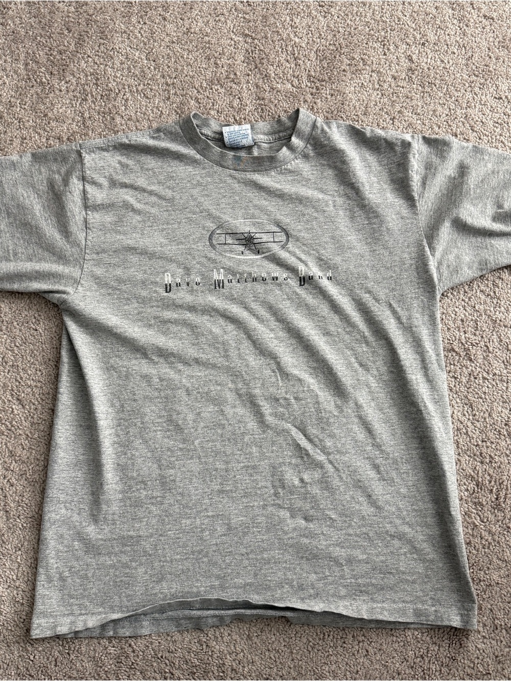 Vintage 1998 Dave Matthews Band Tour Tee AllSport USA Single Stitch Gray L 21”